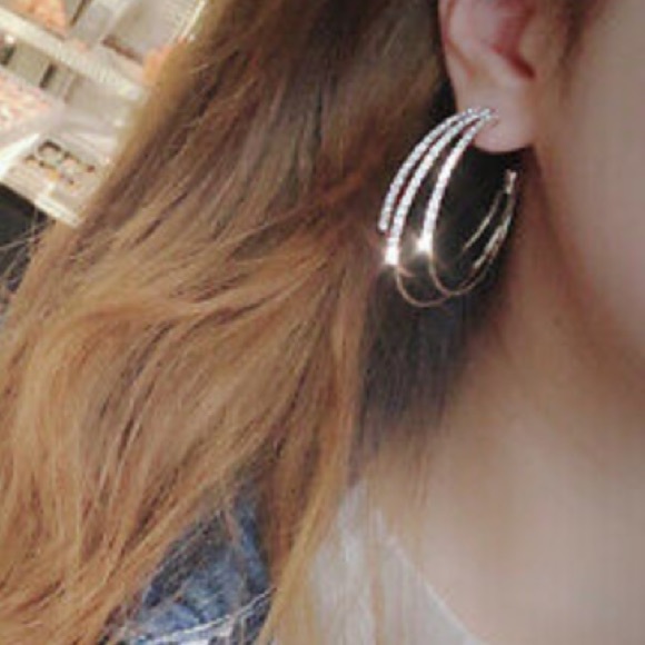 NEW Sterling Silver Hoop Earrings - Picture 4 of 4